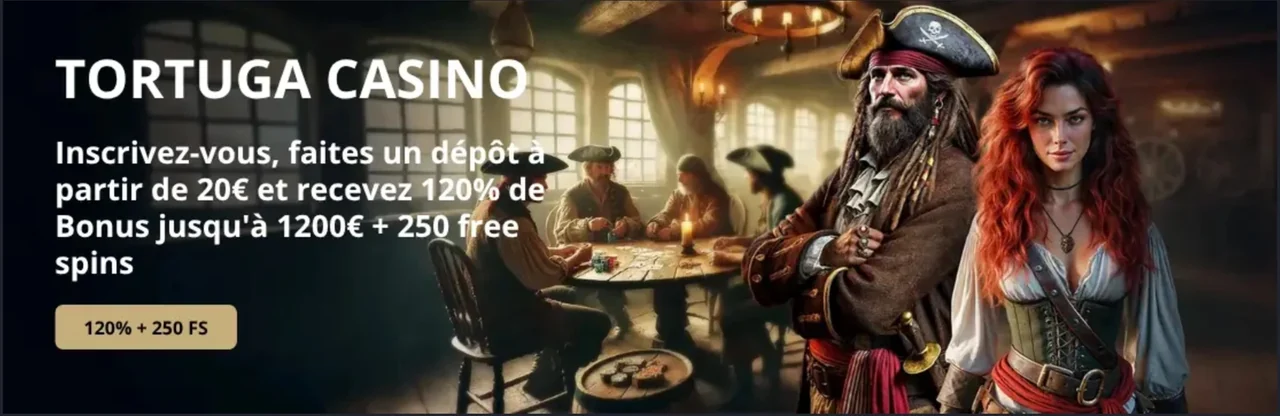 Offre de bienvenue de Tortuga Casino